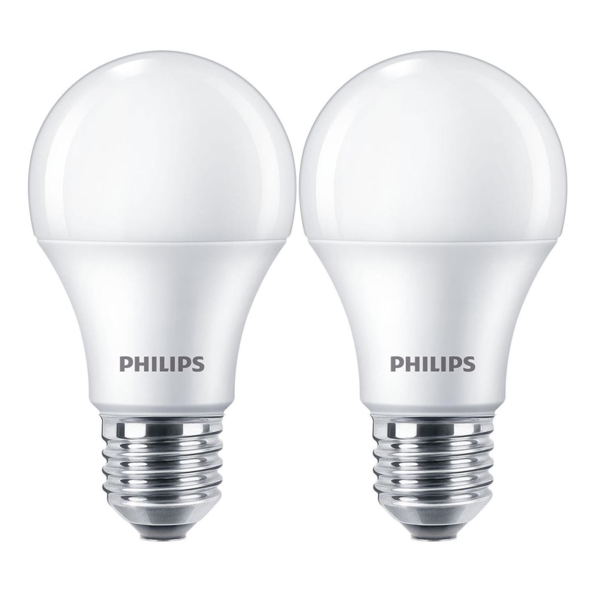 SET 2x LED-Glühlampe Philips A60 E27/10W/230V 4000K