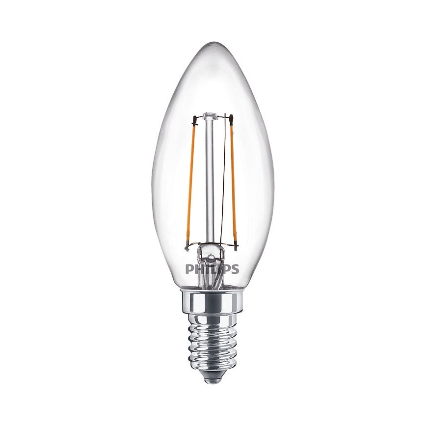 SET 2x LED-Glühlampe VINTAGE Philips E14/2W/230V 2700K