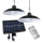 SET 2x LED Lampada solare a sospensione con sensore crepuscolare LED/6W/3,7V 2000 mAh IP44 + telecomando