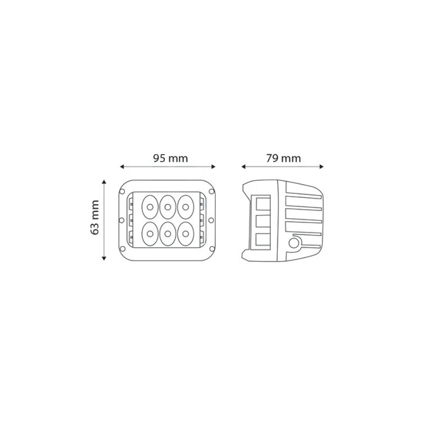 SET 2x LED Scheinwerfer für Auto CREE LED/27W/10-30V IP67