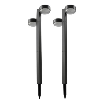 SET 2x LED Solarlampe 2xLED/1W/3,7V 1200 mAh 55 cm IP65 schwarz
