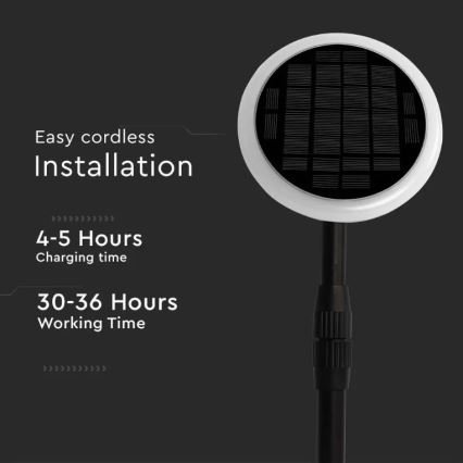 SET 2x LED verstellbare Solarlampe GARDEN LED/3W/5V 42-80 cm 3000K IP65 1000 mAh