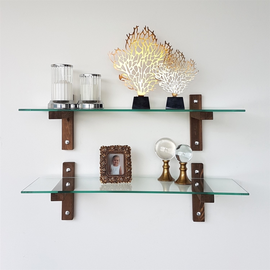 SET 2x Mensola 25x85 cm pino/limpido