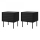 SET 2x Nachttisch CORTINA 51x45 cm schwarz
