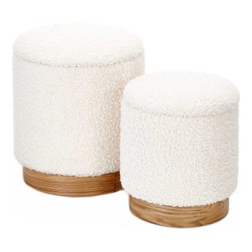 SET 2x Tabacco CANCUN diametro 31/38 cm bianco/marrone