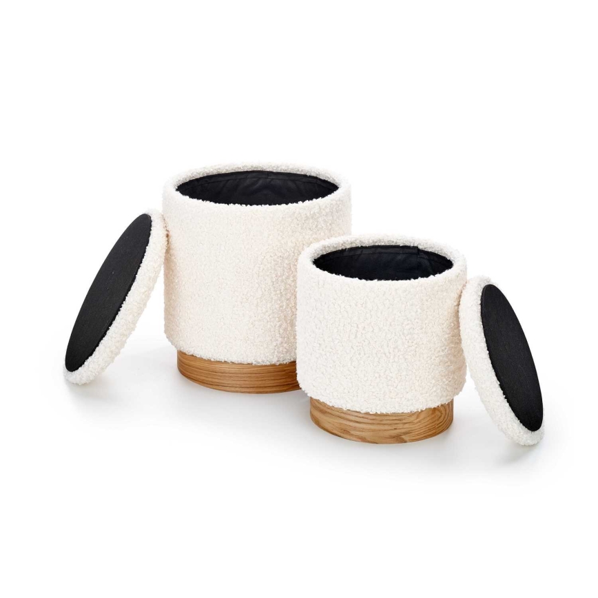 SET 2x Tabacco CANCUN diametro 31/38 cm bianco/marrone