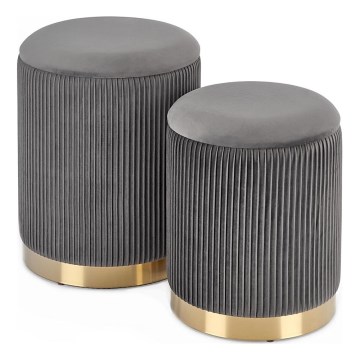 SET 2x Tabacco MONTY diametro 36/66 cm grigio/oro