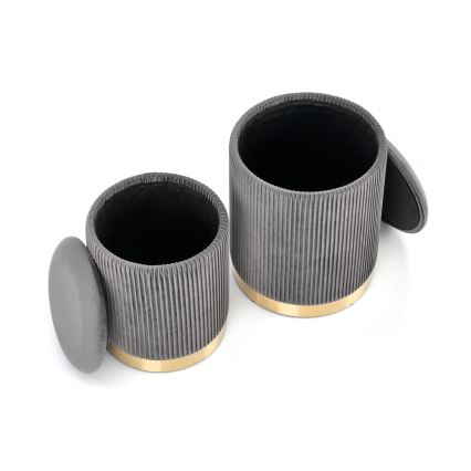 SET 2x Tabacco MONTY diametro 36/66 cm grigio/oro