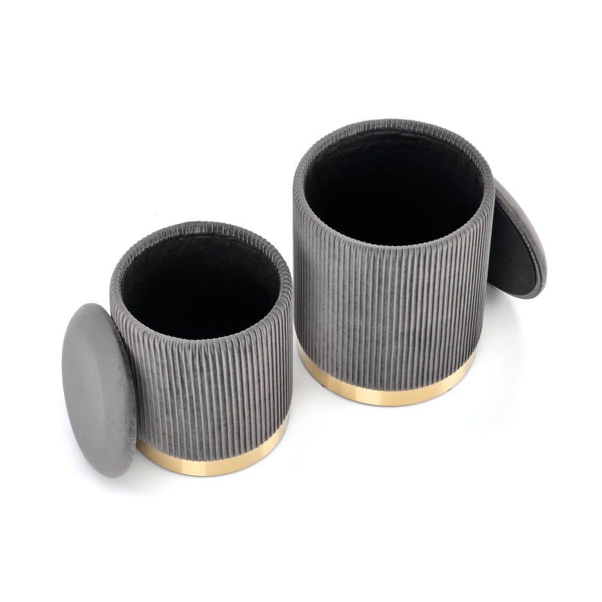 SET 2x Tabacco MONTY diametro 36/66 cm grigio/oro