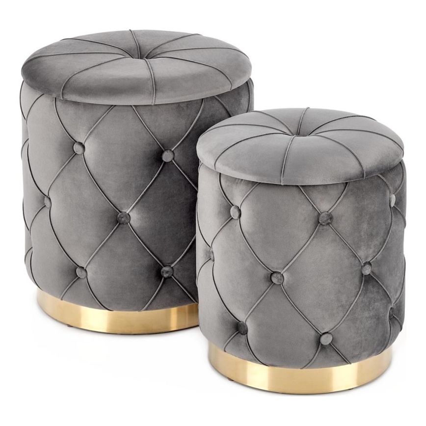 SET 2x Tabacco POLLY diametro 40/44 cm grigio/oro