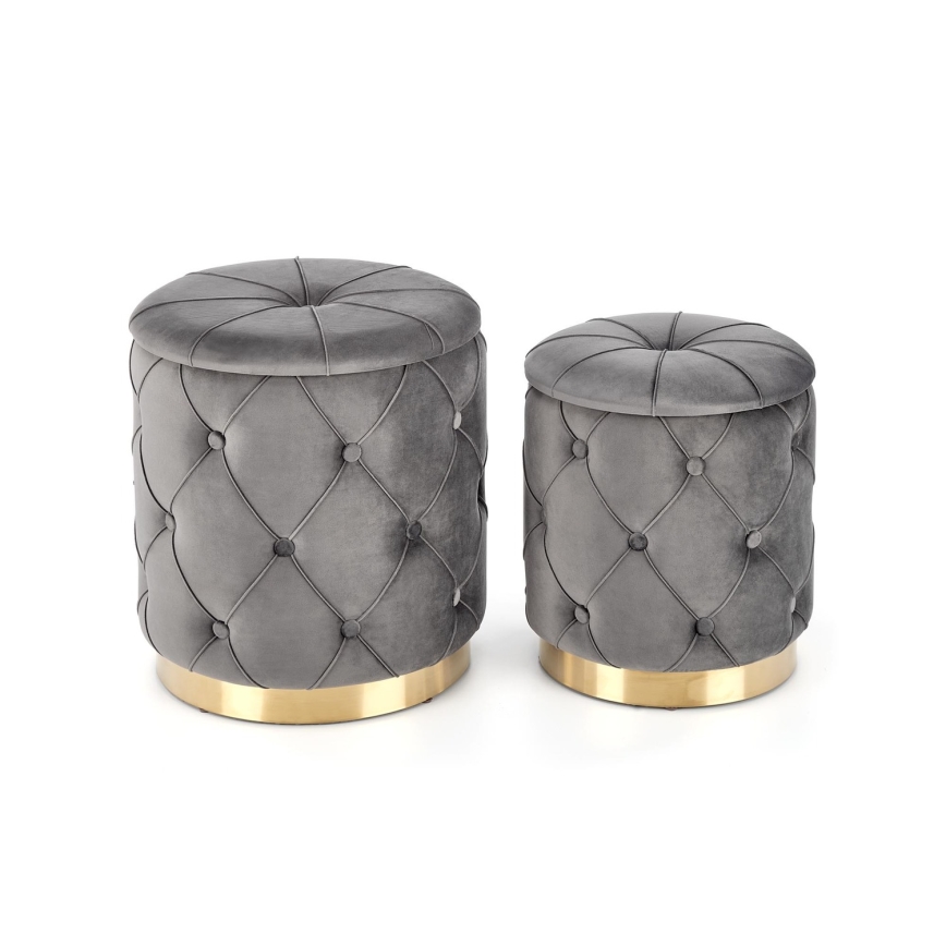 SET 2x Tabacco POLLY diametro 40/44 cm grigio/oro
