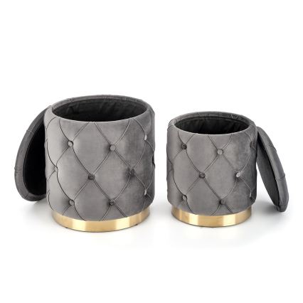 SET 2x Tabacco POLLY diametro 40/44 cm grigio/oro