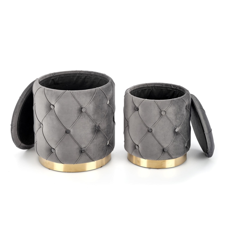SET 2x Tabacco POLLY diametro 40/44 cm grigio/oro
