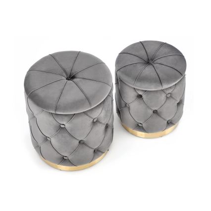 SET 2x Tabacco POLLY diametro 40/44 cm grigio/oro