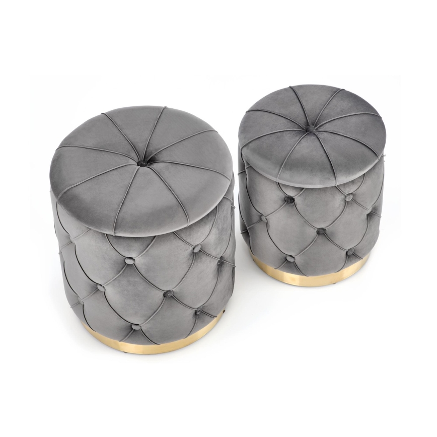 SET 2x Tabacco POLLY diametro 40/44 cm grigio/oro