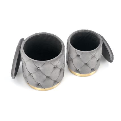 SET 2x Tabacco POLLY diametro 40/44 cm grigio/oro