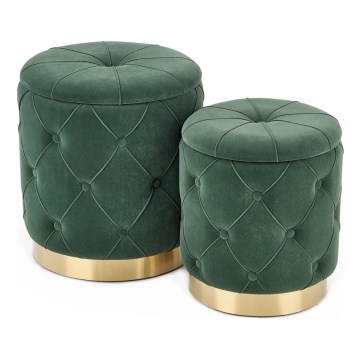 SET 2x Tabacco POLLY diametro 40/44 cm verde/oro