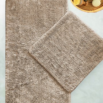 SET 2x Tappeto da bagno 60/100 cm beige