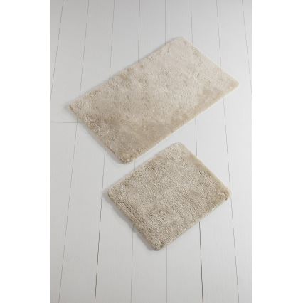 SET 2x Tappeto da bagno 60/100 cm beige