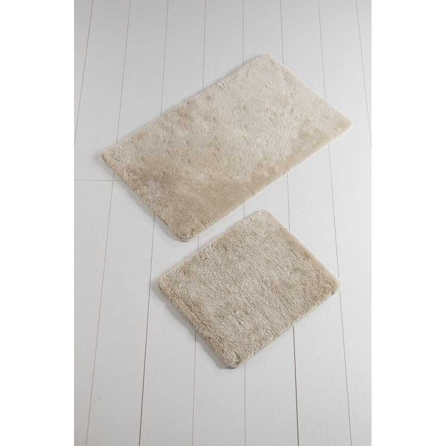 SET 2x Tappeto da bagno 60/100 cm beige