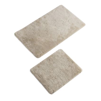 SET 2x Tappeto da bagno 60/100 cm beige