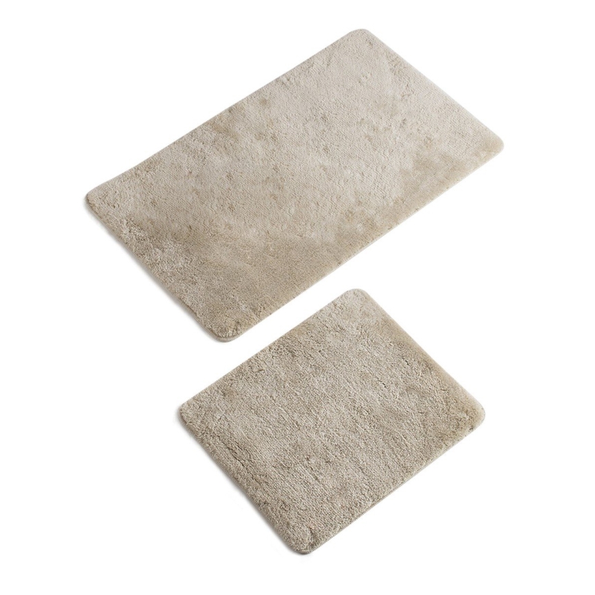 SET 2x Tappeto da bagno 60/100 cm beige