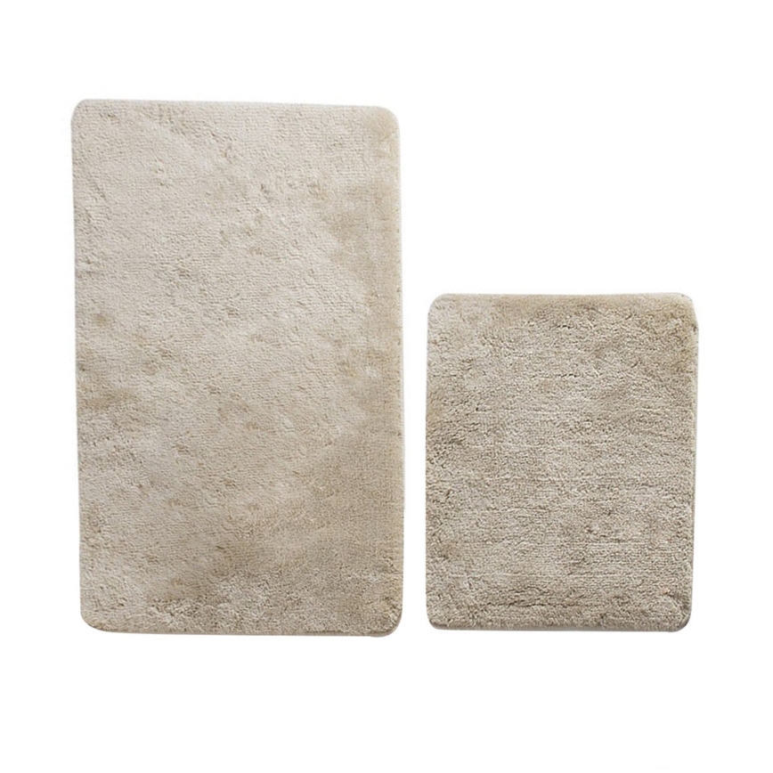 SET 2x Tappeto da bagno 60/100 cm beige
