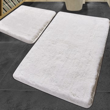 SET 2x Tappeto da bagno 60/100 cm bianco