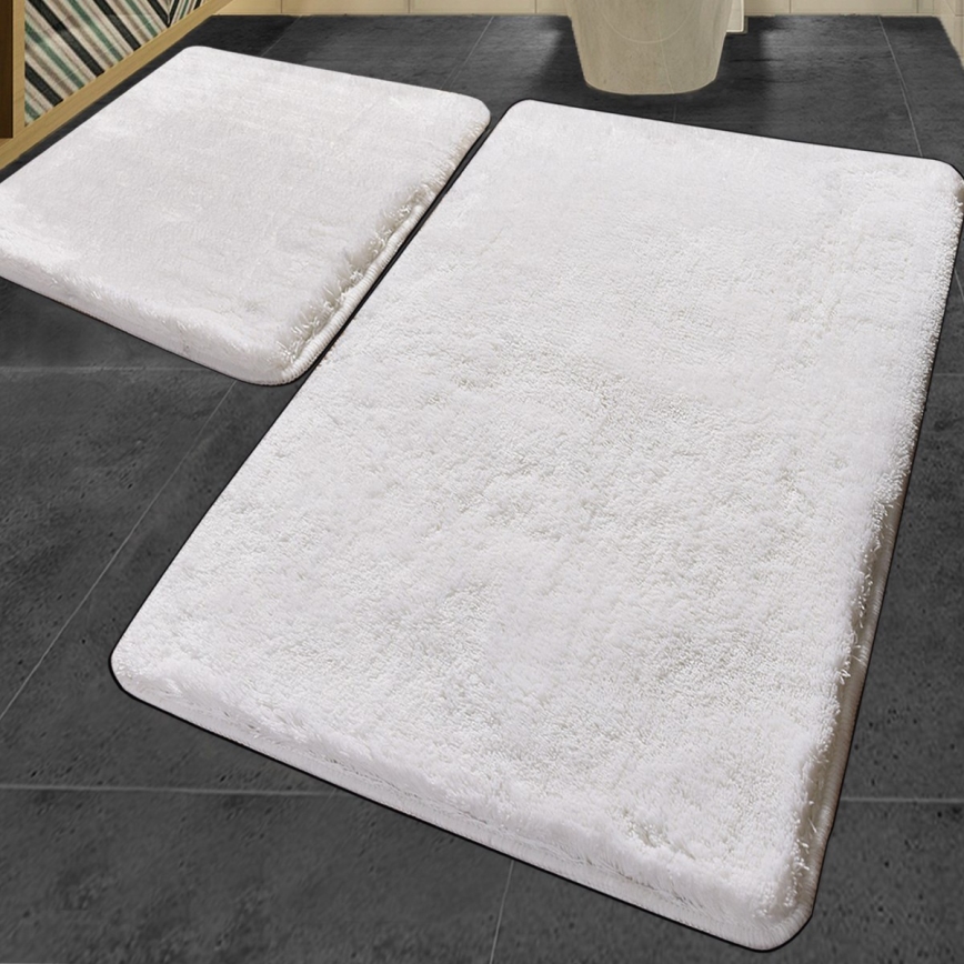 SET 2x Tappeto da bagno 60/100 cm bianco