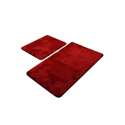 SET 2x Tappeto da bagno 60/100 cm rosso