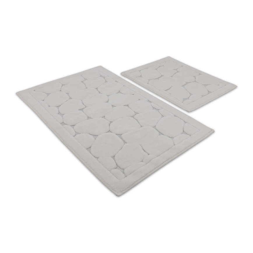 SET 2x Tappeto da bagno LINO 60/100 cm beige
