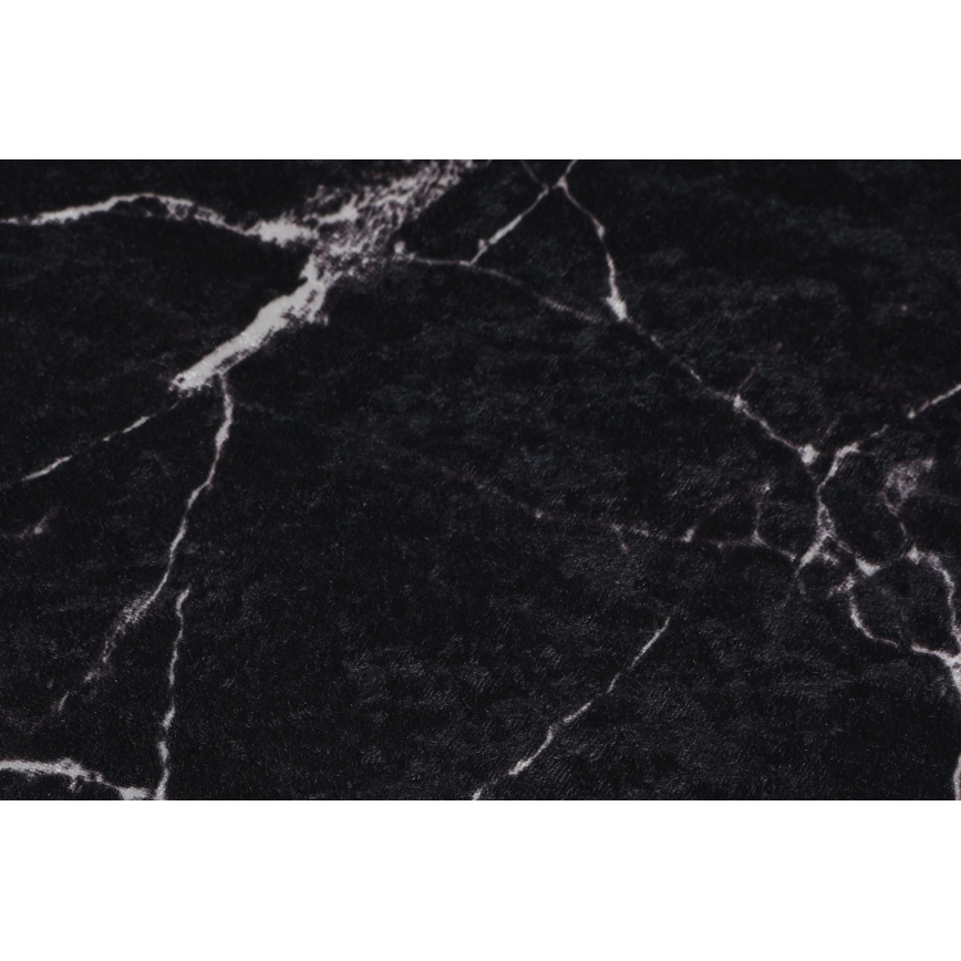 SET 2x Tappeto da bagno MARBLE 50x60/60x100 cm nero