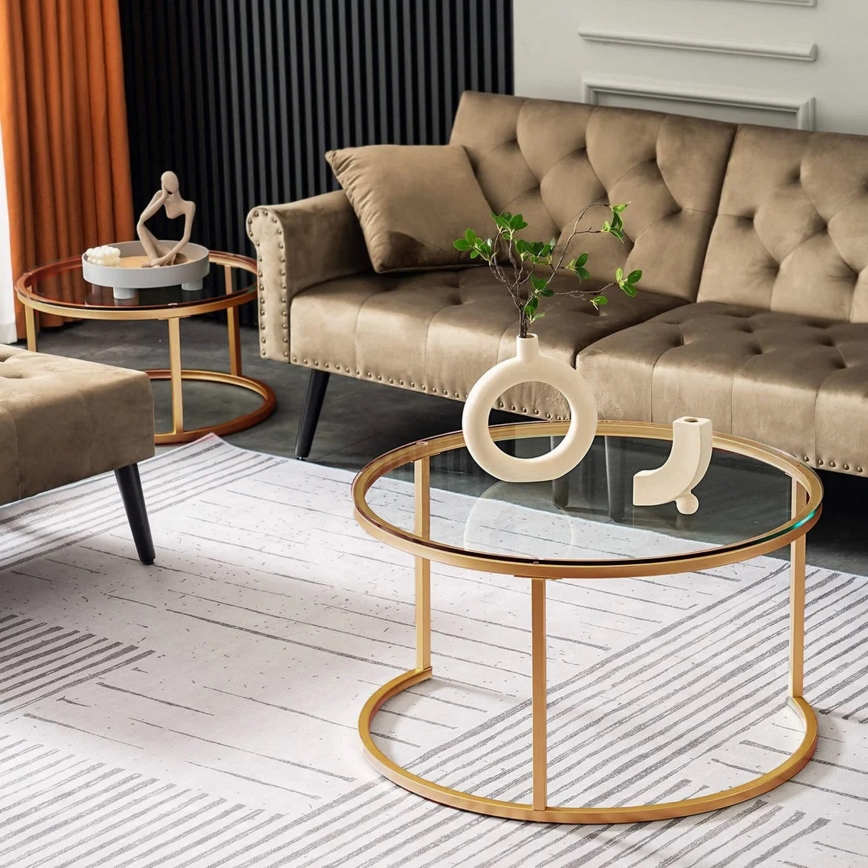 SET 2x Tavolino BELARUS oro