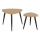 SET 2x Tavolino NICEA diametro 40/60 cm oro quercia/nero