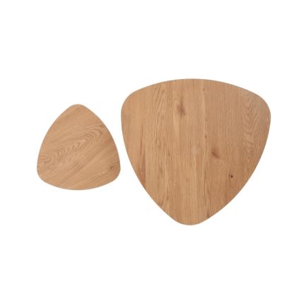 SET 2x Tavolino NICEA diametro 40/60 cm oro quercia/nero