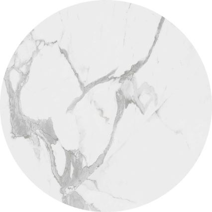 SET 2x Tavolino OREO diametro 43/53 cm nero/marmor decor