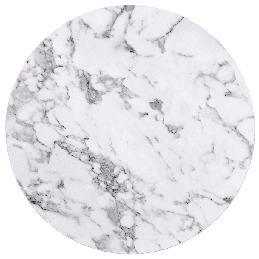 SET 2x Tavolino PAOLA diametro 38/60 cm grigio/marmor decor