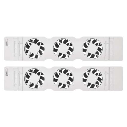 SET 2x Ventola del radiatore 5/230V bianco