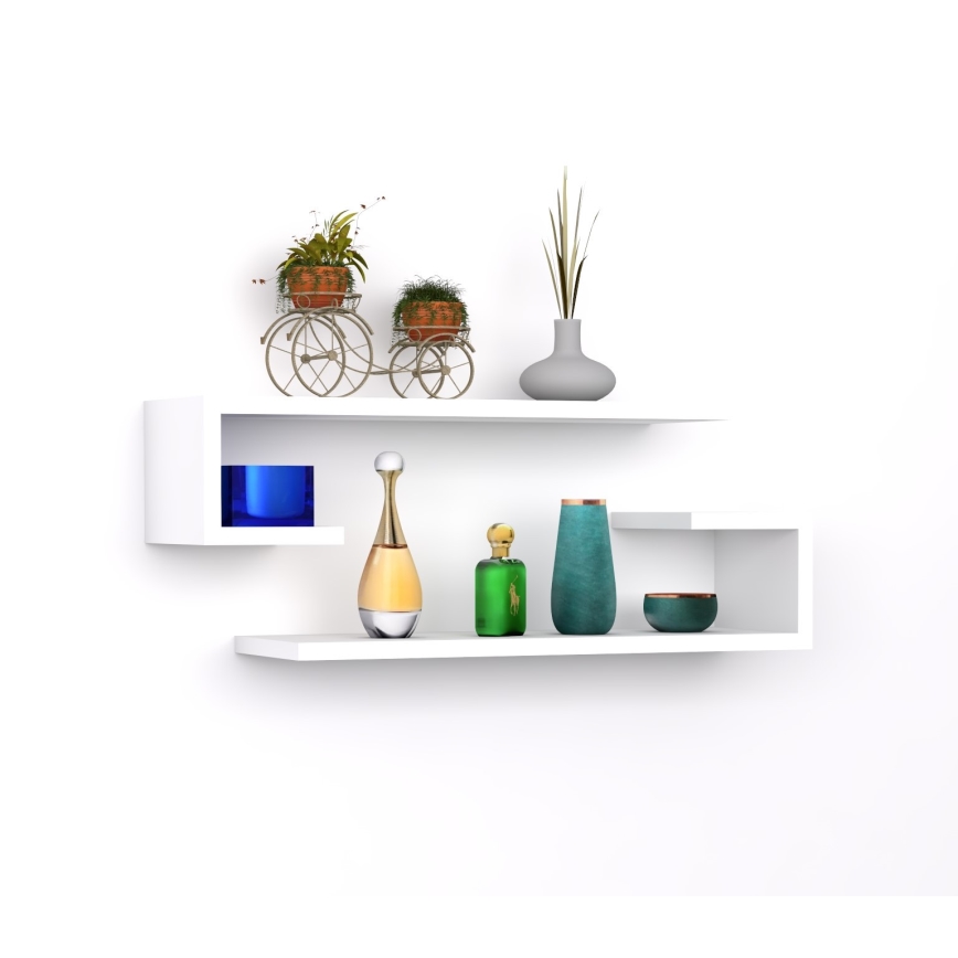 SET 2x Wall shelf ELDO white