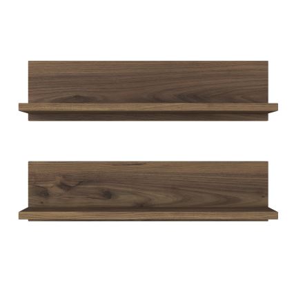SET 2x Wandregal RANI 60x15 cm braun