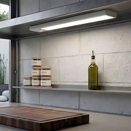 SET 2x wiederaufladbare LED-Möbelbeleuchtung mit Bewegungs- und Dämmerungssensor VIRO LED/1,2W/3,7V 800 mAh 3000/4000/6500K 30 cm weiß