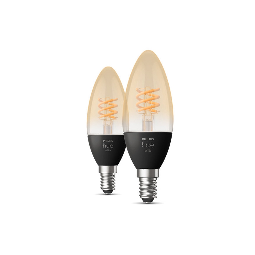 SET 2xLED Lampadina Dimmerabile Philips Hue WHITE FILAMENT E14/4,5W/230V 2100K