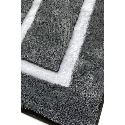 SET 3x Badezimmermatte 60/60/100 cm anthrazit
