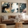 SET 3x Bild im Fotorahmen 50x70 cm Pflanzen