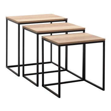 SET 3x Couchtisch Braun
