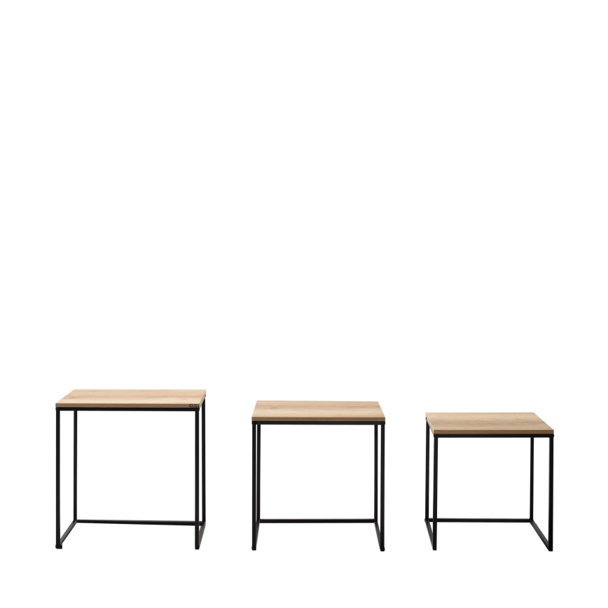 SET 3x Couchtisch Braun