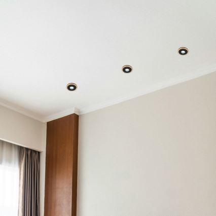 SET 3x Einbauleuchte TOBBY 1xG9/20W/230V d 11,5 cm Eiche/schwarz