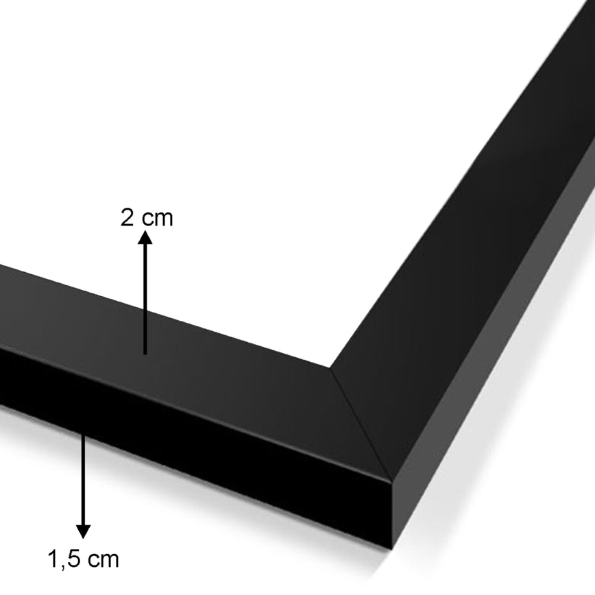 SET 3x Foto in cornice 24x29 cm nero