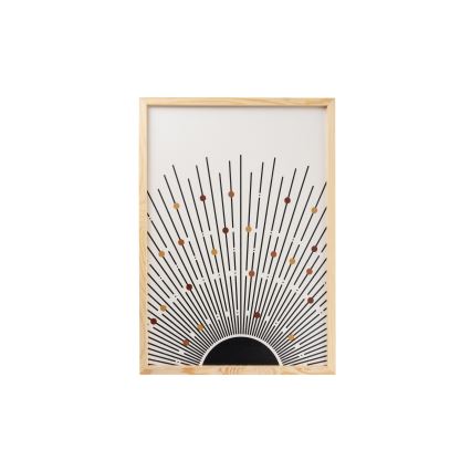 SET 3x Foto in cornice 50x70 cm beige/marrone