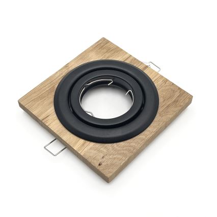 SET 3x Lampada da incasso TOBBY 1xG9/20W/230V 11,5x11,5 cm quercia/nero